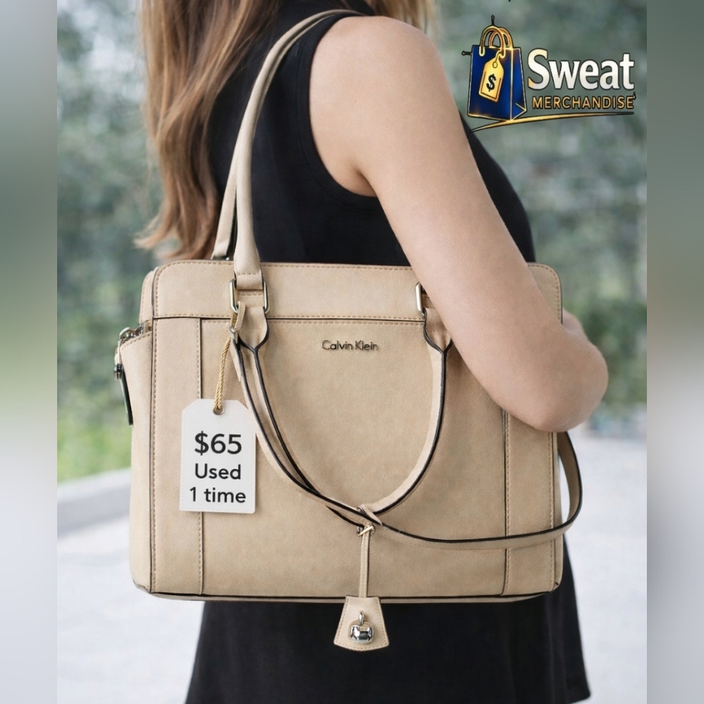 Calvin Klein Beige Satchel Bag
